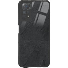 Spoyi Xiaomi Redmi Note 11S Siyah Mermer Tasarımlı Glossy Telefon Kılıfı
