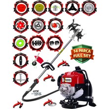 Prowackers German WR 235 Güçlü Yüksek Performans 14 Parça Full Set Sırt Tipi Benzinli Çalı Çim Biçme Tırpanı