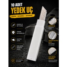 Claw Büyük Boy Maket Bıçağı Yedek Ucu 10 Adet 18 mm Kesici Falçata Yedeği Segmentli Keskin Uç