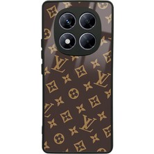 Spoyi Xiaomi Redmi Note 14 Pro Plus Kahverengi Lv Tasarımlı Glossy Telefon Kılıfı