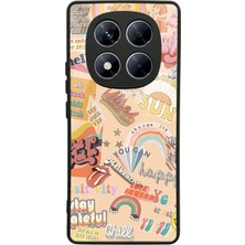 Spoyi Xiaomi Redmi Note 14 Pro 5g Vintage Sticker Tasarımlı Glossy Telefon Kılıfı