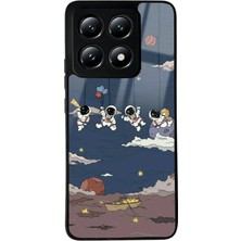 Spoyi Xiaomi Mi 14T Salıncaklı Astronot Tasarımlı Glossy Telefon Kılıfı