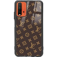 Spoyi Xiaomi Redmi 9t Kahverengi Lv Tasarımlı Glossy Telefon Kılıfı
