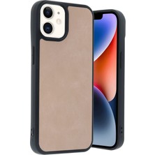 Techora Sale Mey Ithalat®  iPhone 11 Kılıf Aras Deri Kapak - Pudra