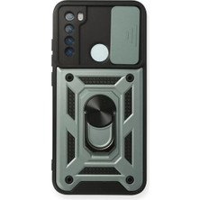 Techora Sale Mey Ithalat®   Redmi Note 8 Kılıf Pars Lens Yüzüklü Silikon - Yeşil
