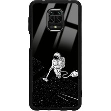 Spoyi Xiaomi Redmi Note 9 Pro Astronot Tatiana Tasarımlı Glossy Telefon Kılıfı