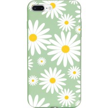 Spoyi Iphone 7 Plus - 8 Plus Big Daisy Tasarımlı Yeşil Lansman Telefon Kılıfı