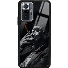 Spoyi Xiaomi Redmi Note 10 Pro - Max Smoke Skull Tasarımlı Glossy Telefon Kılıfı