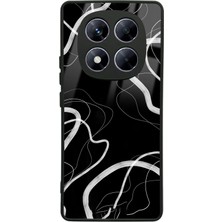Spoyi Xiaomi Redmi Note 14 Pro 5g Black Wave Tasarımlı Glossy Telefon Kılıfı