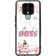 Spoyi Tecno Camon 16 Sakura Girl Boss Tasarımlı Glossy Telefon Kılıfı