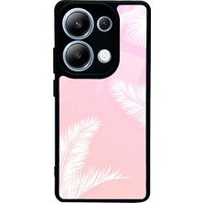 Spoyi Xiaomi Redmi Note 13 Pro 4g Beyaz Palmiye Tasarımlı Glossy Telefon Kılıfı