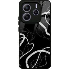 Spoyi Xiaomi Redmi Note 14 4g Black Wave Tasarımlı Glossy Telefon Kılıfı