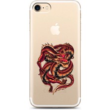 Spoyi Iphone 8 Ejder Tasarımlı Süper Şeffaf Telefon Kılıfı