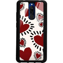 Spoyi Xiaomi Redmi 8 - 8A Brush Heart Tasarımlı Glossy Telefon Kılıfı