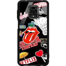 Spoyi Xiaomi Redmi Note 9 Pro Sticker Tasarımlı Glossy Telefon Kılıfı