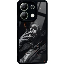 Spoyi Xiaomi Redmi Note 13 4g Smoke Skull Tasarımlı Glossy Telefon Kılıfı