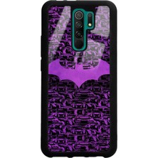 Spoyi Xiaomi Redmi 9 Lila Batman Tasarımlı Glossy Telefon Kılıfı