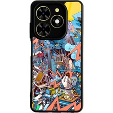 Spoyi Tecno Spark Go 2024 Retro Machine Tasarımlı Glossy Telefon Kılıfı