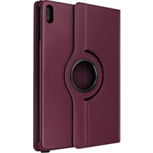 Techora Sale Mey Ithalat®  Huawei Matepad 11 10.9 360 Tablet Deri Kılıf - Mürdüm
