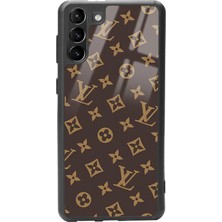 Spoyi Samsung S-21 Plus Kahverengi Lv Tasarımlı Glossy Telefon Kılıfı
