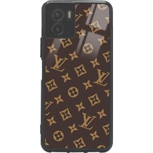 Spoyi Vivo Y15S Kahverengi Lv Tasarımlı Glossy Telefon Kılıfı