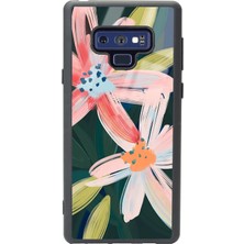 Spoyi Samsung Note 9 Suluboya Çiçek Tasarımlı Glossy Telefon Kılıfı