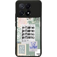 Spoyi Xiaomi Poco X6 Pro Je T'aime Tasarımlı Glossy Telefon Kılıfı