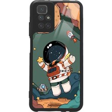 Spoyi Xiaomi Redmi 10 Anime Astronot Tasarımlı Glossy Telefon Kılıfı