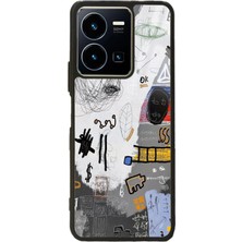 Spoyi Vivo Y35 Matematik Tahtası Tasarımlı Glossy Telefon Kılıfı