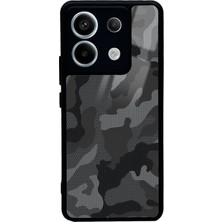 Spoyi Xiaomi Redmi Note 13 Pro 5g Siyah Kamuflaj Tasarımlı Glossy Telefon Kılıfı
