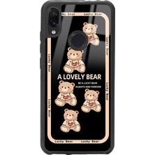 Spoyi Xiaomi Redmi Note 7 Lucky Bear Tasarımlı Glossy Telefon Kılıfı