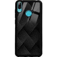 Spoyi Huawei Y7 (2019) Black And Gray Tasarımlı Glossy Telefon Kılıfı