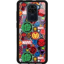 Spoyi Xiaomi Redmi Note 9 Marvel Face Tasarımlı Glossy Telefon Kılıfı