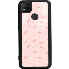 Spoyi Xiaomi Redmi 9c Pudra Yapraklı Tasarımlı Glossy Telefon Kılıfı