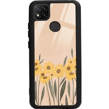 Spoyi Xiaomi Redmi 9c Watercolor Sunflower Tasarımlı Glossy Telefon Kılıfı