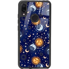 Spoyi Xiaomi Redmi Note 7 Ay Güneş Pijama Tasarımlı Glossy Telefon Kılıfı