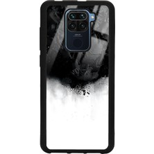 Spoyi Xiaomi Redmi Note 9 Siyah Duman Tasarımlı Glossy Telefon Kılıfı