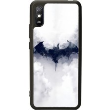 Spoyi Xiaomi Redmi 9A Beyaz Batman Tasarımlı Glossy Telefon Kılıfı