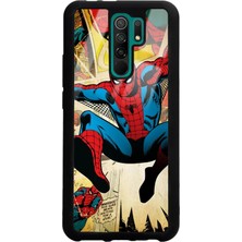 Spoyi Xiaomi Redmi 9 Spider-Man Örümcek Adam Tasarımlı Glossy Telefon Kılıfı