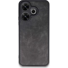Techora Sale Mey Ithalat®   Redmi 13 4g Kılıf Aras Deri Kapak - Siyah