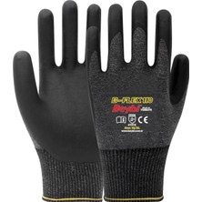 Beybi B-FLEX110 Köpük Nitril Kaplı Likralı Örme Eldiven Siyah No 10 (10'lu Paket)