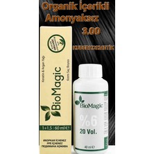 Biomagic 3.00 Koyu Kahve Organik Içerikli Amonyaksız Kalıcı Kokusuz Saç Boyası +Oksidan