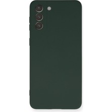Techora Sale Mey Ithalat®  Samsung Galaxy S21 Plus Kılıf Nano Içi Kadife Silikon - Koyu Yeşil