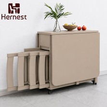 Hernest Katlanabilir Modern Şık Yemek Masa
