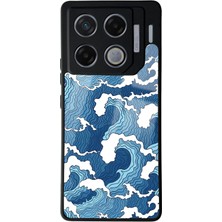 Spoyi Infinix Gt 20 Pro Mavi Dalga Tasarımlı Glossy Telefon Kılıfı