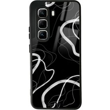 Spoyi Infinix Hot 50 Pro Black Wave Tasarımlı Glossy Telefon Kılıfı