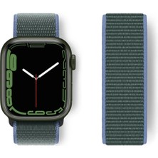Techora Sale Mey Ithalat®   Watch 38MM Hasırlı Cırtcırtlı Kordon - Mavi-Yeşil