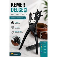 Kemer Delgeci Deri Delik Açma Aparatı 6 Başlıklı Profesyonel Kemer Delik Açıcı Pense
