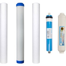 WaterGold Su Arıtma 20 inç Filtre Takımı + Membran ve Tatlandırıcı Filtre