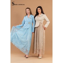 SASILVA Dantel Etekli Kemer Tokalı Kadın Elbise